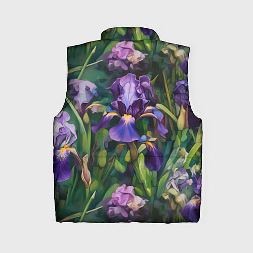 Женский жилет Ирисы паттерн / 3D-Черный – фото 2