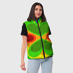 Женский жилет Цветные плавные фигуры, цвет: 3D-светло-серый — фото 2