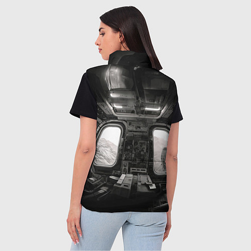 Женский жилет Ксеноморф в каюте космического корабля / 3D-Красный – фото 4