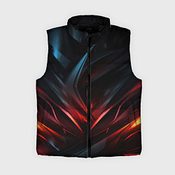 Женский жилет Black red abstract