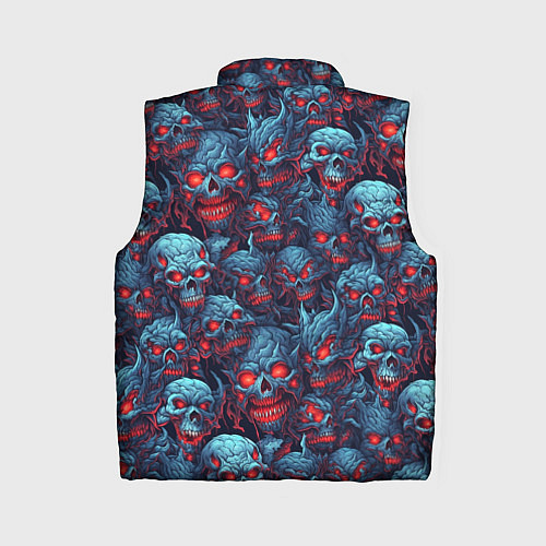 Женский жилет Monster skulls pattern / 3D-Черный – фото 2