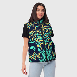 Женский жилет Киберпанк переплетения, цвет: 3D-черный — фото 2