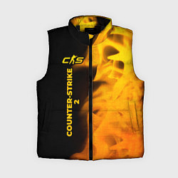 Женский жилет Counter-Strike 2 - gold gradient: по-вертикали, цвет: 3D-черный