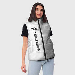 Женский жилет Counter-Strike 2 glitch на светлом фоне: по-вертик, цвет: 3D-черный — фото 2