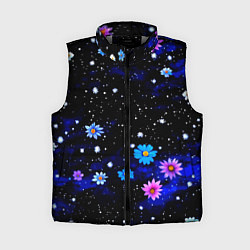 Женский жилет Цветочки в небе абстракция, цвет: 3D-светло-серый