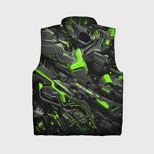 Женский жилет Текстура киберпанка / 3D-Черный – фото 2