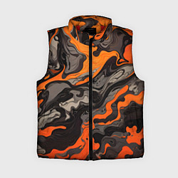 Женский жилет Оранжево-черный камуфляж