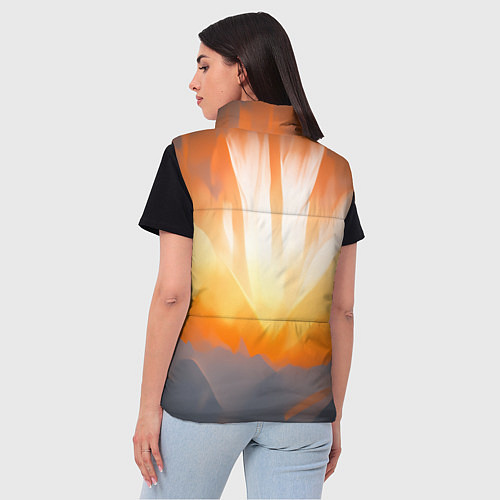 Женский жилет Нарисованная огненная лиса / 3D-Красный – фото 4