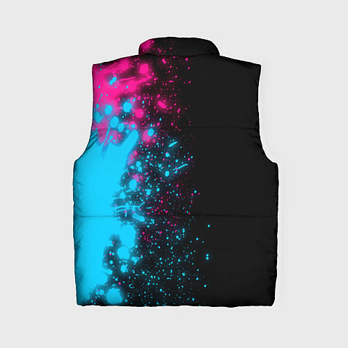Женский жилет Powerwolf - neon gradient: по-вертикали / 3D-Черный – фото 2