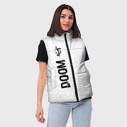 Женский жилет Doom glitch на светлом фоне: по-вертикали, цвет: 3D-черный — фото 2