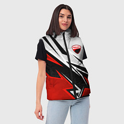 Женский жилет Ducati - белый и красный, цвет: 3D-светло-серый — фото 2