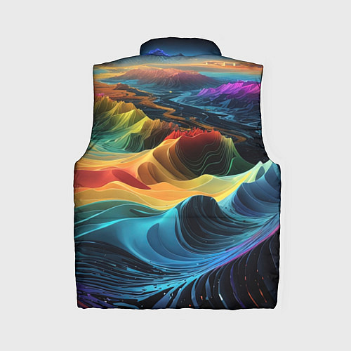 Женский жилет Цифровая природа / 3D-Светло-серый – фото 2