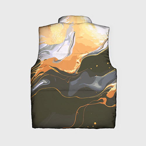 Женский жилет Черное и оранжевое / 3D-Светло-серый – фото 2