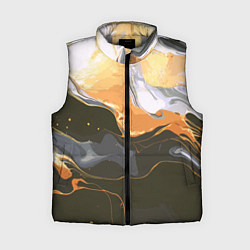 Женский жилет Черное и оранжевое, цвет: 3D-светло-серый