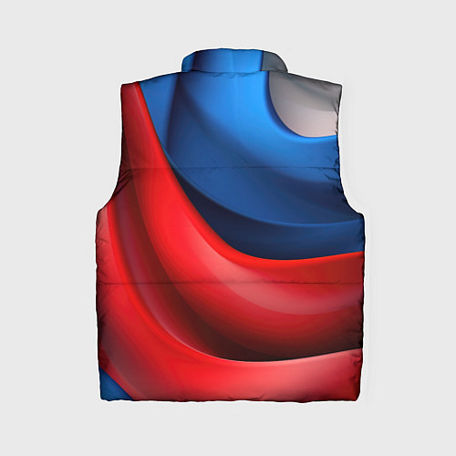 Женский жилет Объемная абстракция в цветах флага РФ / 3D-Черный – фото 2