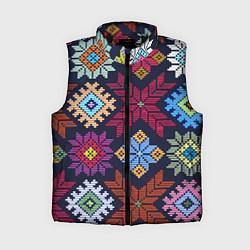 Женский жилет Орнамент удмуртский, цвет: 3D-черный