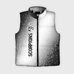 Женский жилет Scorpions glitch на светлом фоне: по-вертикали, цвет: 3D-черный
