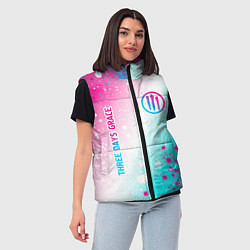 Женский жилет Three Days Grace neon gradient style: надпись, сим, цвет: 3D-черный — фото 2