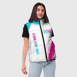 Женский жилет Nine Inch Nails neon gradient style: надпись, симв, цвет: 3D-черный — фото 2