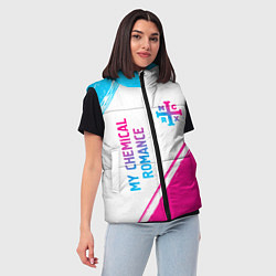Женский жилет My Chemical Romance neon gradient style: надпись,, цвет: 3D-черный — фото 2