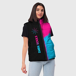 Женский жилет Dark Souls - neon gradient: по-вертикали, цвет: 3D-черный — фото 2