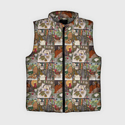 Женский жилет Милые иллюстрации коллаж