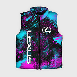 Женский жилет Lexus - неоновые брызги, цвет: 3D-черный