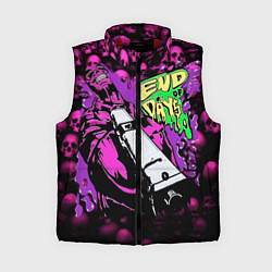 Женский жилет Скелет с пистолетом