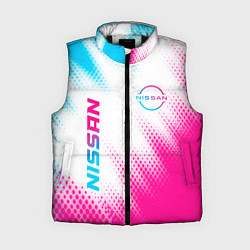 Женский жилет Nissan neon gradient style: надпись, символ