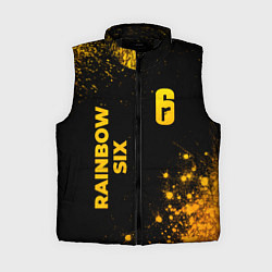 Женский жилет Rainbow Six - gold gradient: надпись, символ