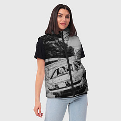 Женский жилет Тойота ae 86 - Инициал ди, цвет: 3D-красный — фото 2