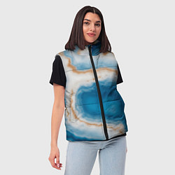 Женский жилет Волна голубого агата, цвет: 3D-светло-серый — фото 2