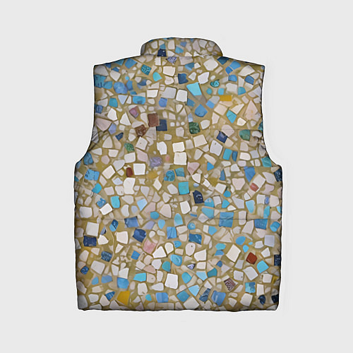 Женский жилет Мозаика белая разноцветная / 3D-Красный – фото 2