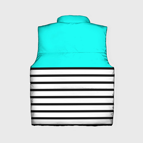 Женский жилет Полосатый ярко-голубой / 3D-Светло-серый – фото 2
