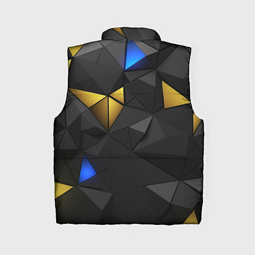 Женский жилет Black yellow geometry / 3D-Светло-серый – фото 2
