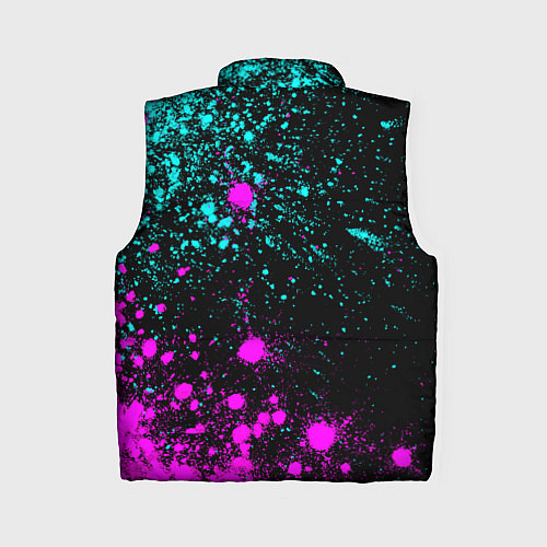 Женский жилет Алёна и неоновый герб России: по-вертикали / 3D-Черный – фото 2