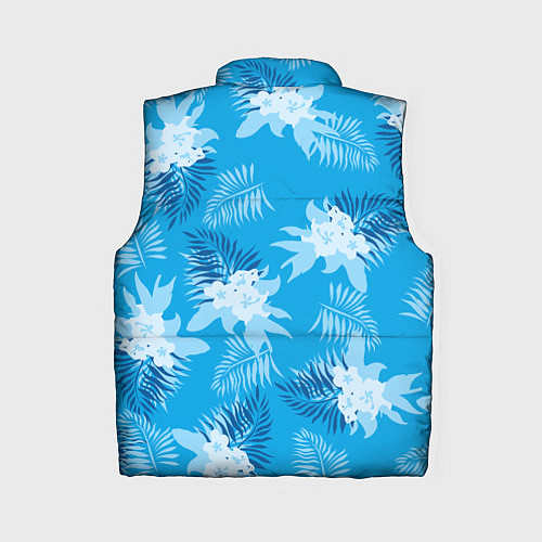 Женский жилет Синие цветы - Vice city - new ver / 3D-Черный – фото 2