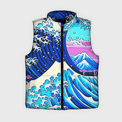 Женский жилет Большая волна в Канагаве сакура