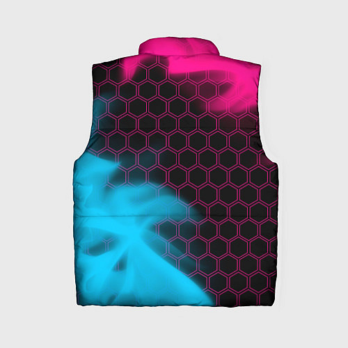 Женский жилет Volvo - neon gradient: надпись, символ / 3D-Черный – фото 2