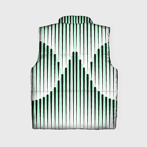 Женский жилет Зеленый геометрический круглый узор / 3D-Черный – фото 2