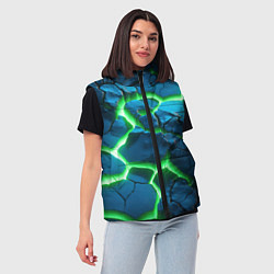 Женский жилет Разлом зеленых плит, цвет: 3D-светло-серый — фото 2