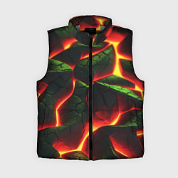 Женский жилет Зеленые плиты и лава