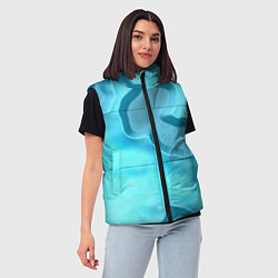 Женский жилет Мятые облака, цвет: 3D-светло-серый — фото 2