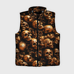 Женский жилет Медные черепа, цвет: 3D-светло-серый