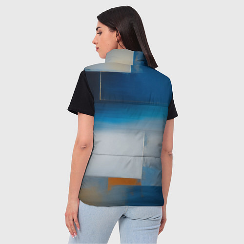Женский жилет Синяя палитра / 3D-Светло-серый – фото 4