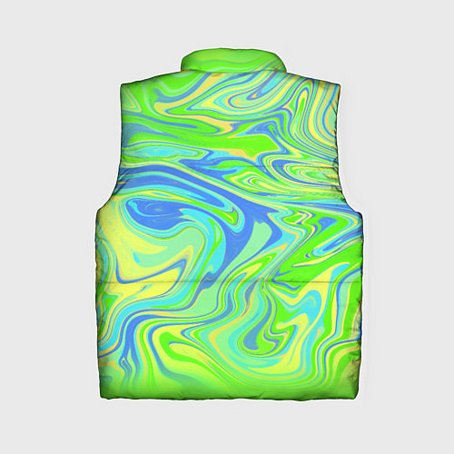 Женский жилет Неоновая абстракция волны / 3D-Черный – фото 2