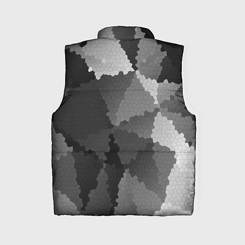 Женский жилет Мозаичный узор в серых оттенках / 3D-Светло-серый – фото 2