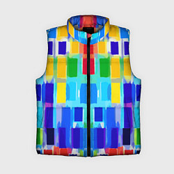 Женский жилет Colorful strips - pop art - vogue, цвет: 3D-светло-серый