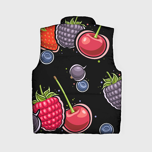 Женский жилет Плоды и ягоды / 3D-Черный – фото 2
