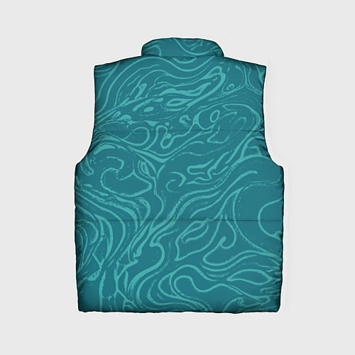 Женский жилет Абстракция зелёный разводы / 3D-Черный – фото 2
